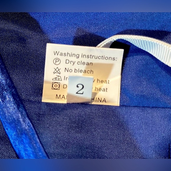 💎Women’s Blue Full Length Prom Dress CrissCross Corset Straps Leg Slit NEW✨ - Picture 9 of 9